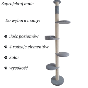 A-n S3 Drapak sufitowy / rozporowy z wyborem elementów