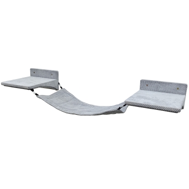 Hamak dla kota przykręcany do ściany